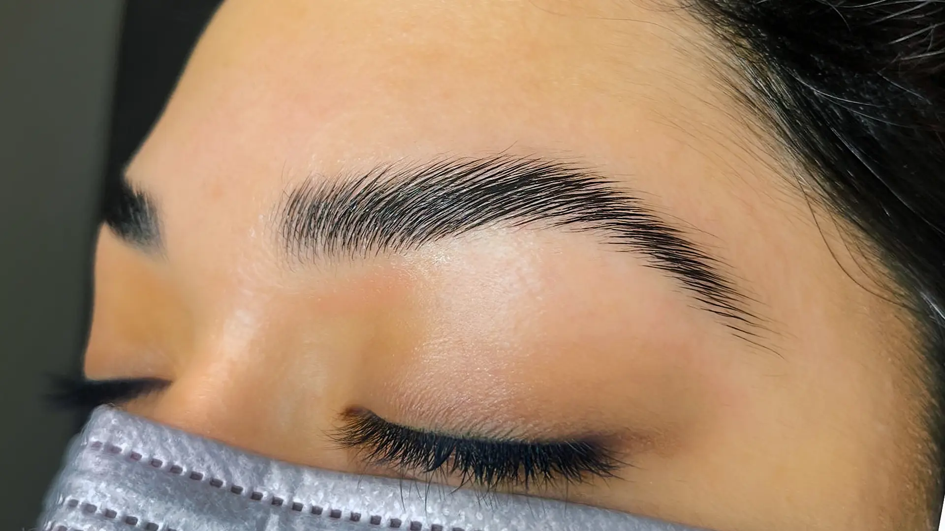 Image of a Brow Lamination done at On Fleek Studio for the Brow Laminations vs Microblading beauty blog post.